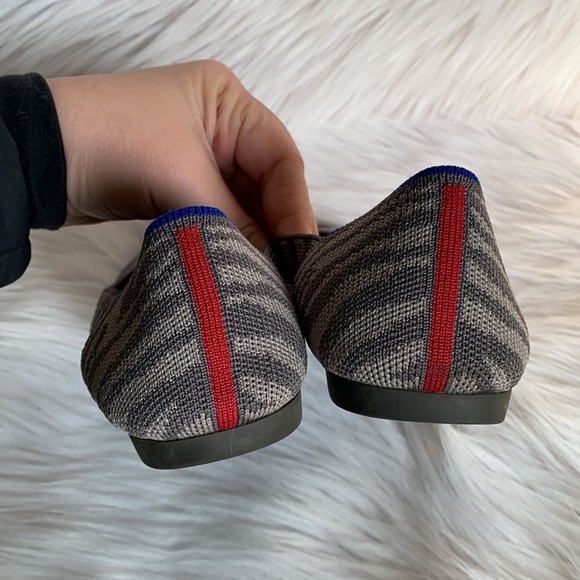 ROTHY'S Zebra Grey Flat Point Shoes | US 7.5 - Picture 7 of 13